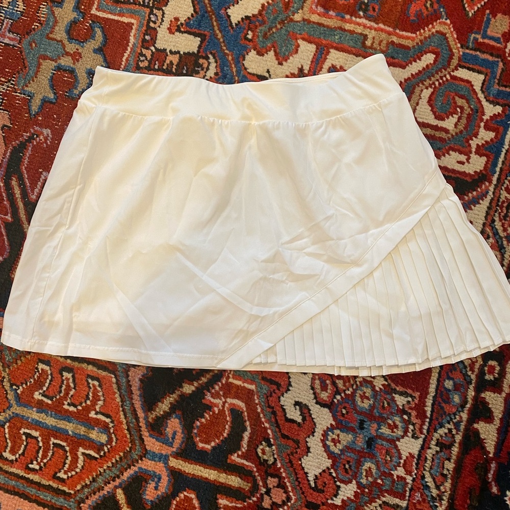 White tennis skirt